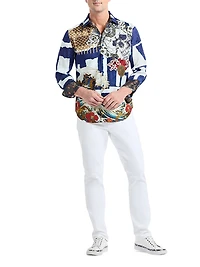 Shafik's Graphic Silk Shirt