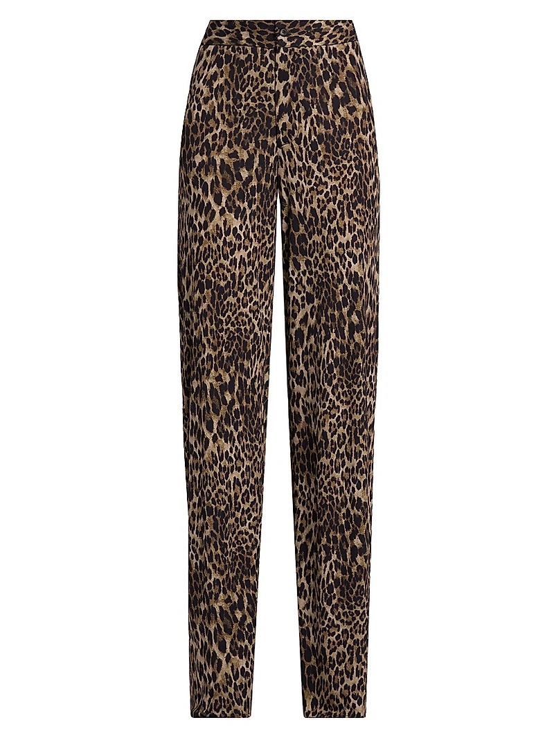 Kiana Leopard Wide-Leg Pants