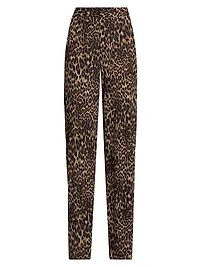 Kiana Leopard Wide-Leg Pants