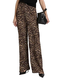 Kiana Leopard Wide-Leg Pants