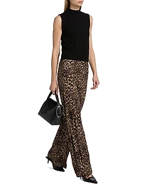 Kiana Leopard Wide-Leg Pants