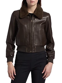 Tom Leather Bomber Jacket