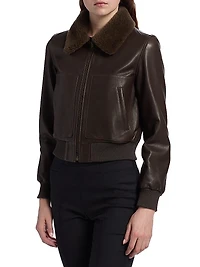 Tom Leather Bomber Jacket