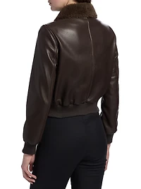 Tom Leather Bomber Jacket