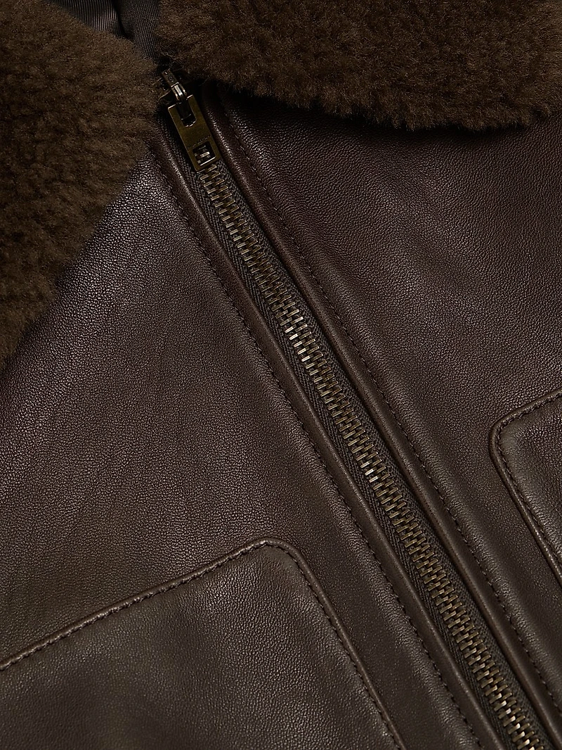 Tom Leather Bomber Jacket