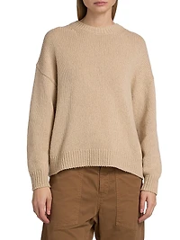 Chassy Camel Hair Crewneck Sweater