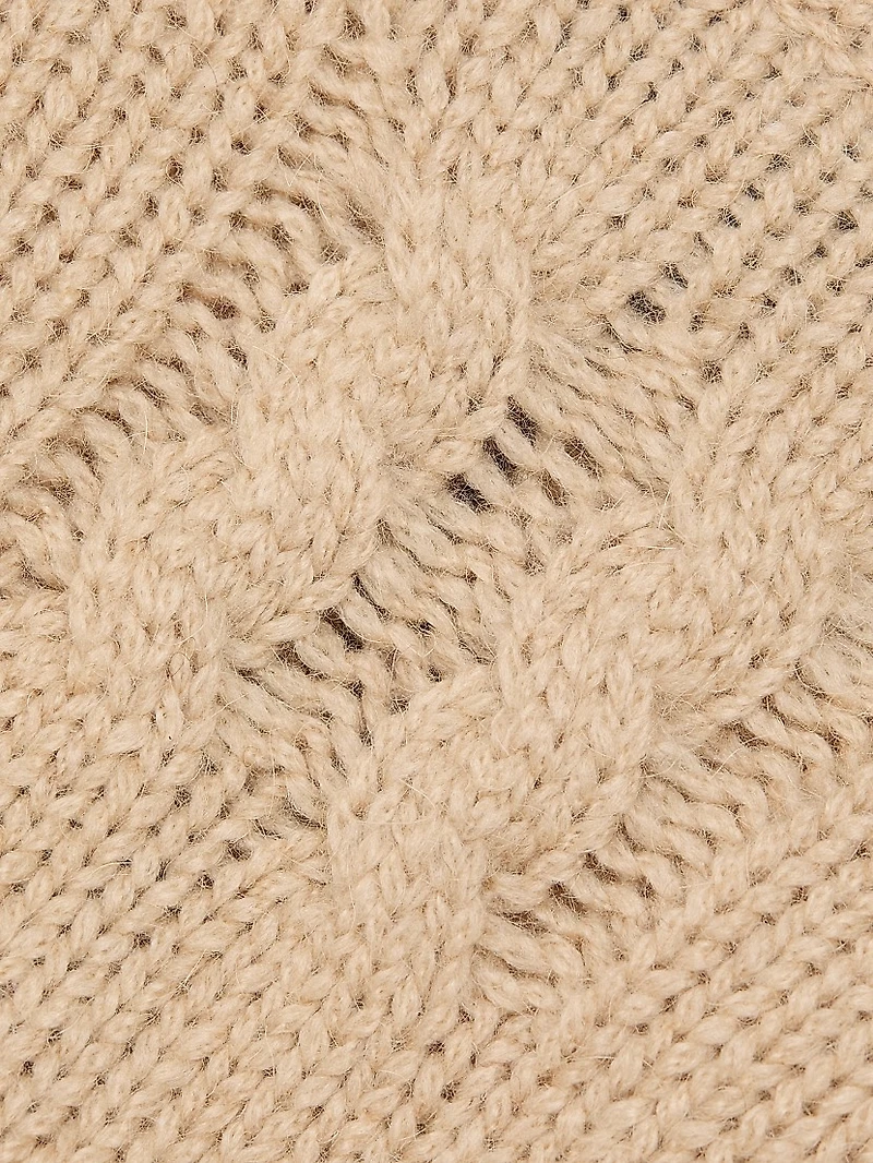 Chassy Camel Hair Crewneck Sweater
