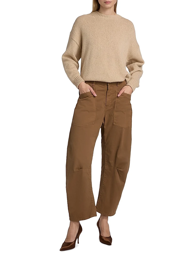 Chassy Camel Hair Crewneck Sweater