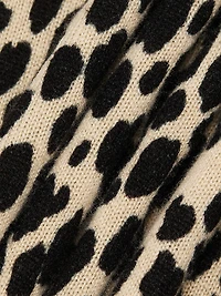 Laevin Animal-Print Cashmere Cardigan