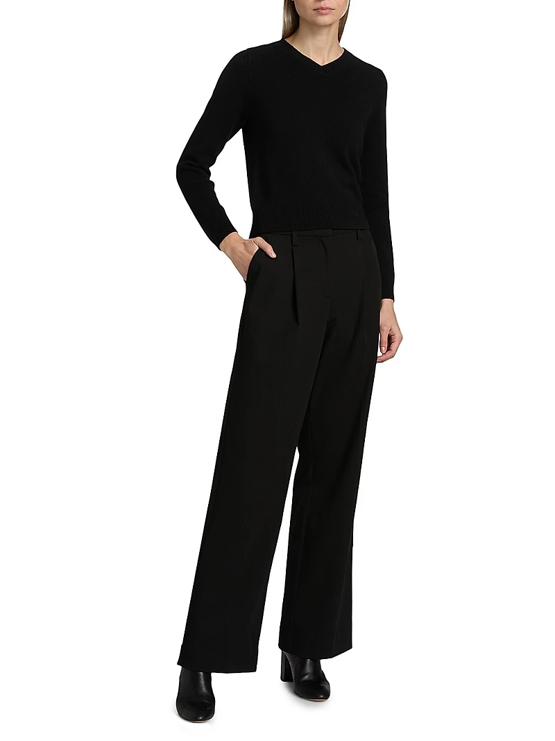 Tabbie Cashmere V-Neck Sweater