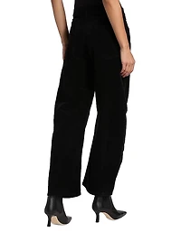 Tribeca Corduroy Barrel-Leg Crop Pants