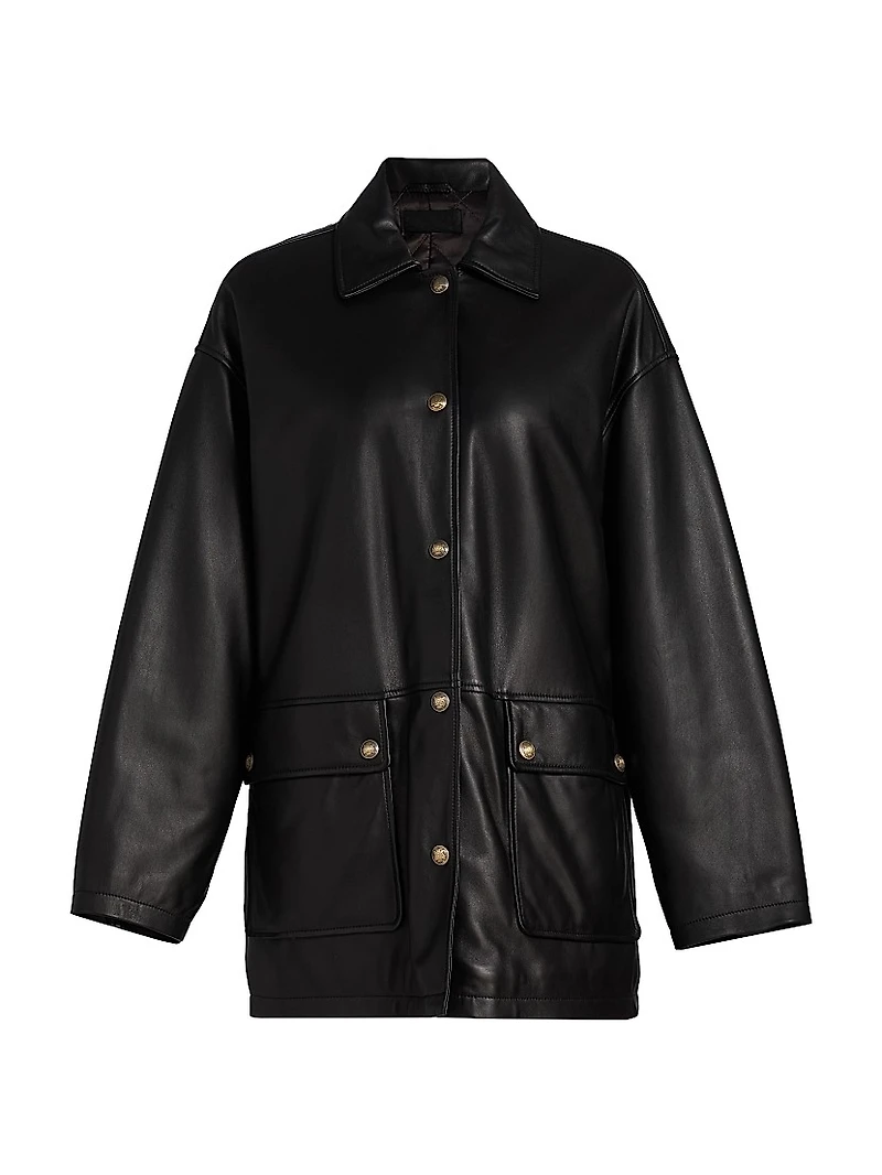 Cordel Leather Coat
