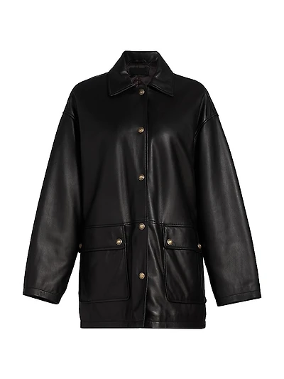 Cordel Leather Coat