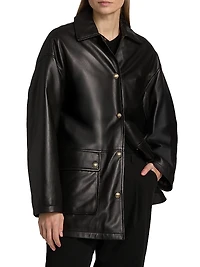 Cordel Leather Coat