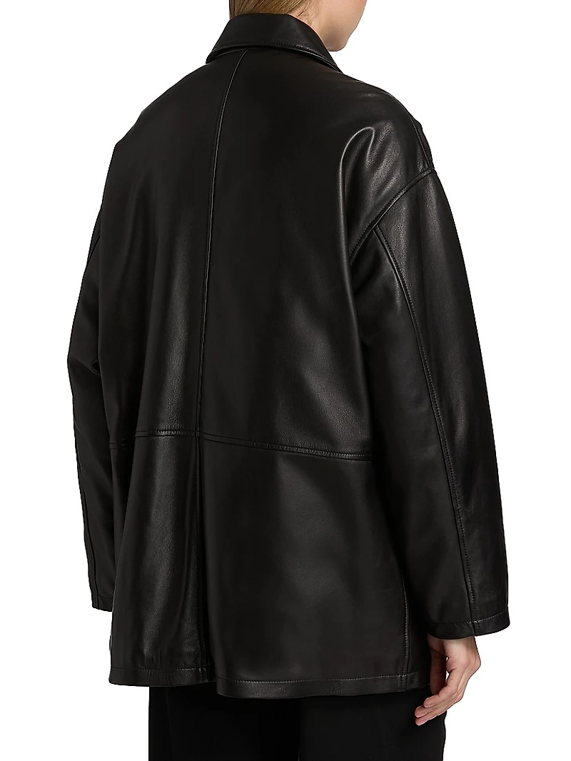 Cordel Leather Coat