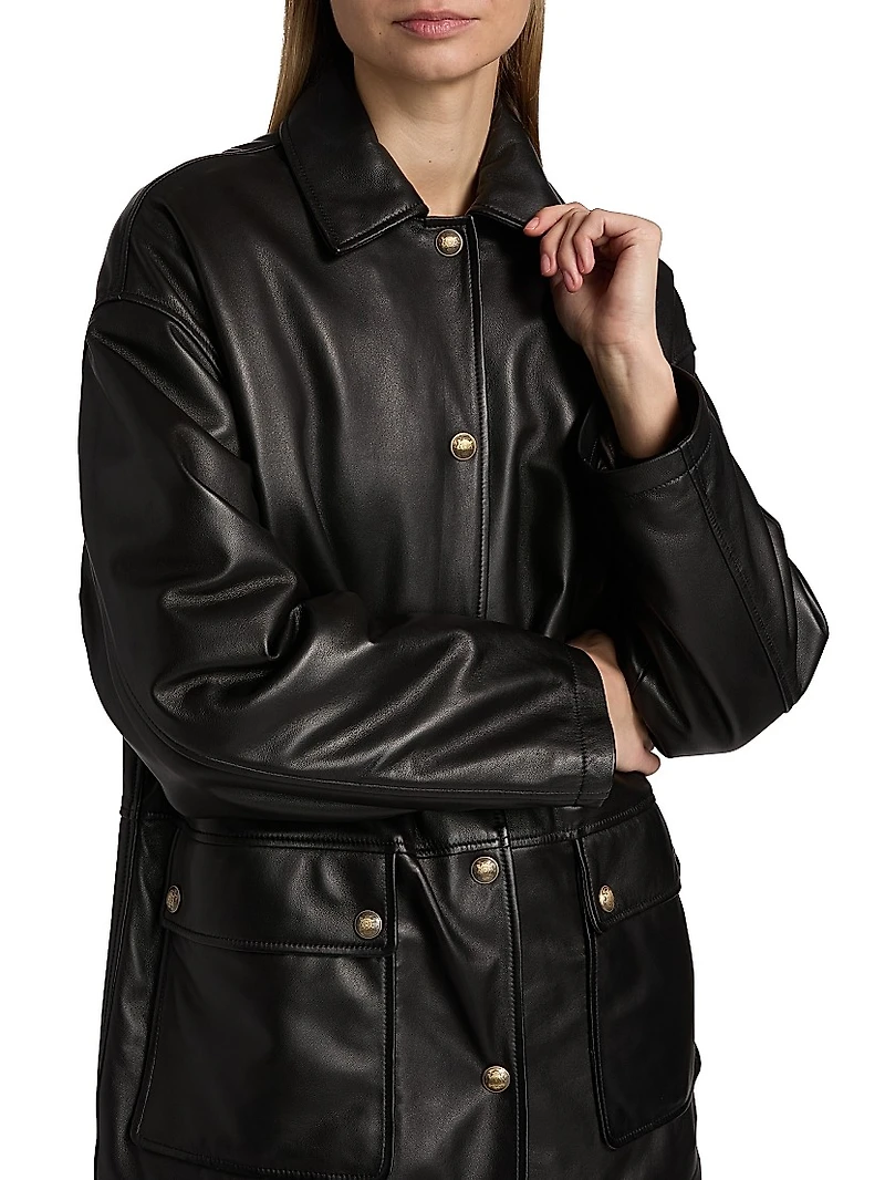 Cordel Leather Coat
