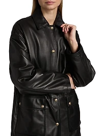 Cordel Leather Coat