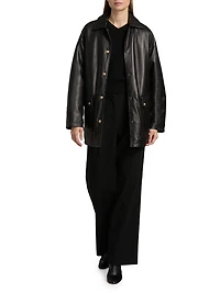 Cordel Leather Coat