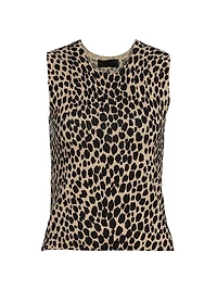 Nessa Cheetah Print Cashmere Tank