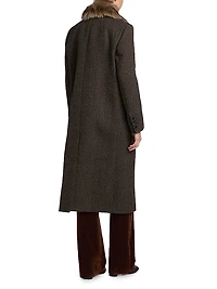 Edina Wool & Fur Long Coat