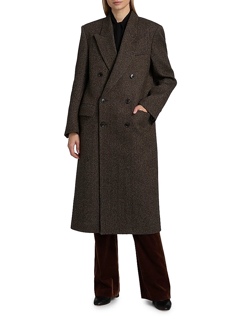 Edina Wool & Fur Long Coat