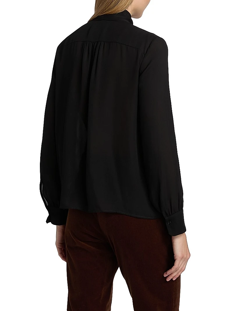 Janese Silk Tieneck Blouse