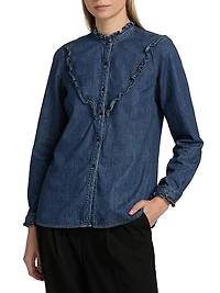 Marcela Denim Ruffled Shirt