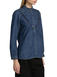 Marcela Denim Ruffled Shirt