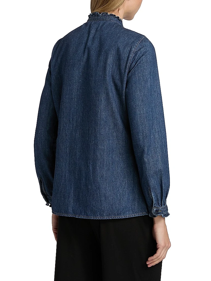Marcela Denim Ruffled Shirt