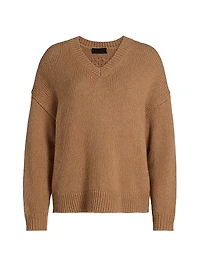 Shagan Camel Hair V-Neck Sweater