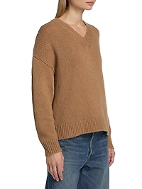 Shagan Camel Hair V-Neck Sweater