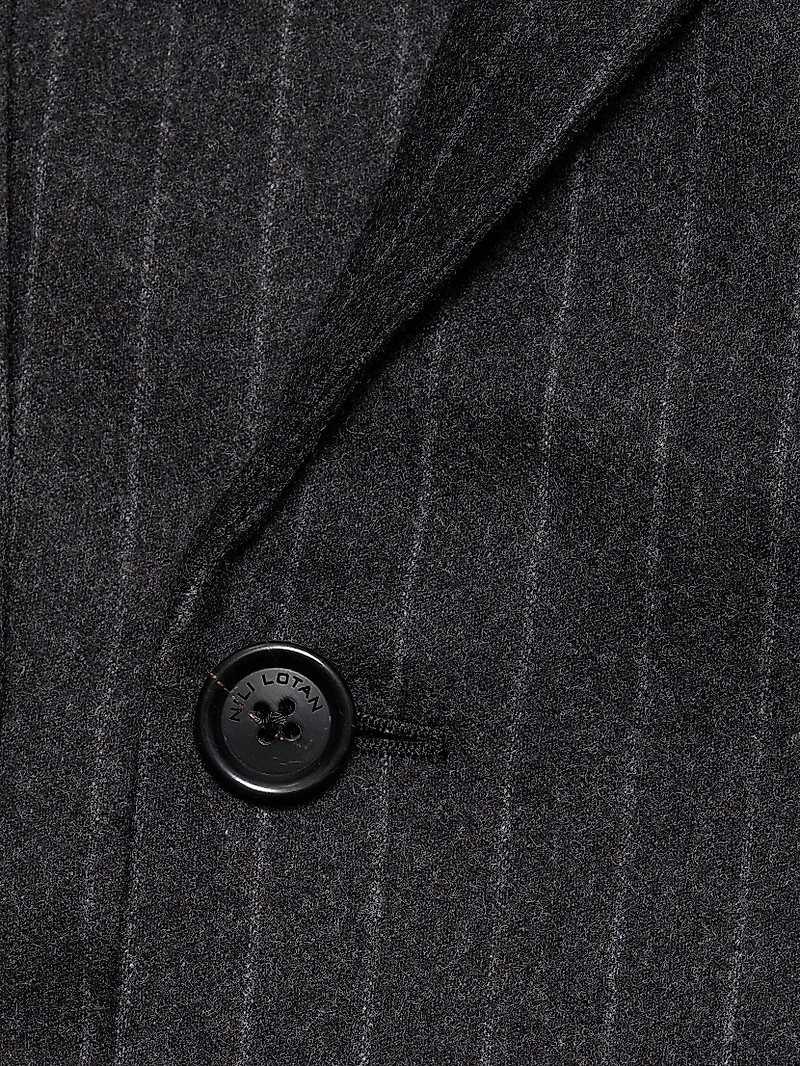 Davis Pinstriped Wool Double-Breasted Blazer