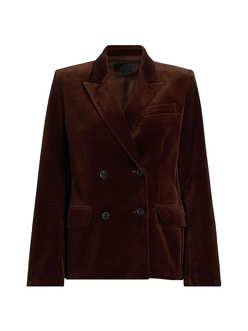 Veda Stretch Velvet Tailored Jacket