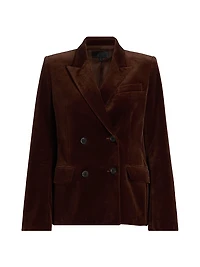Veda Stretch Velvet Tailored Jacket