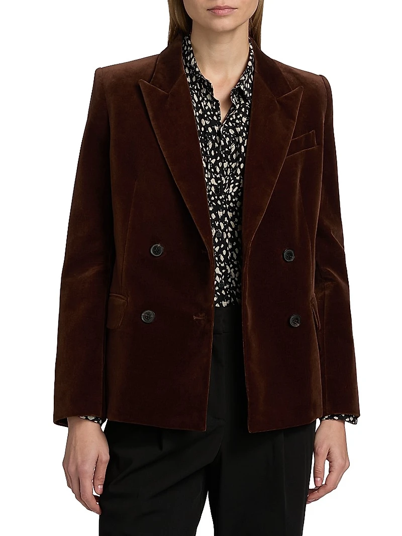Veda Stretch Velvet Tailored Jacket