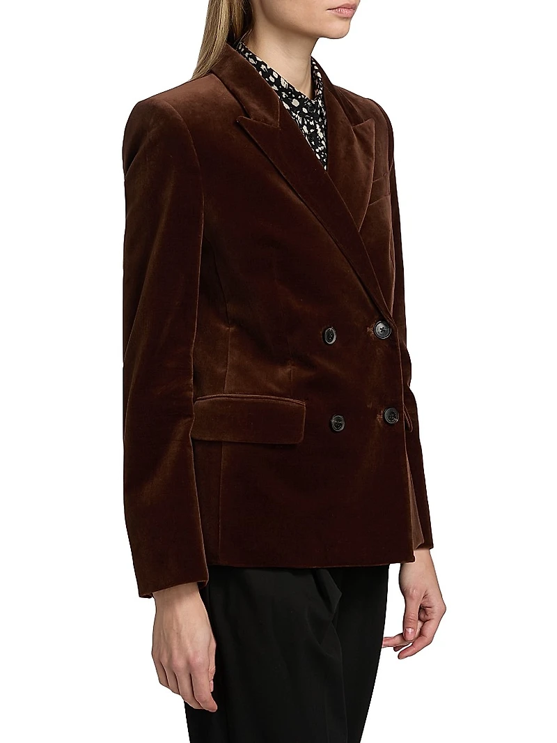 Veda Stretch Velvet Tailored Jacket