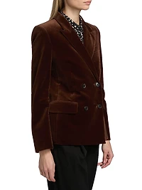 Veda Stretch Velvet Tailored Jacket