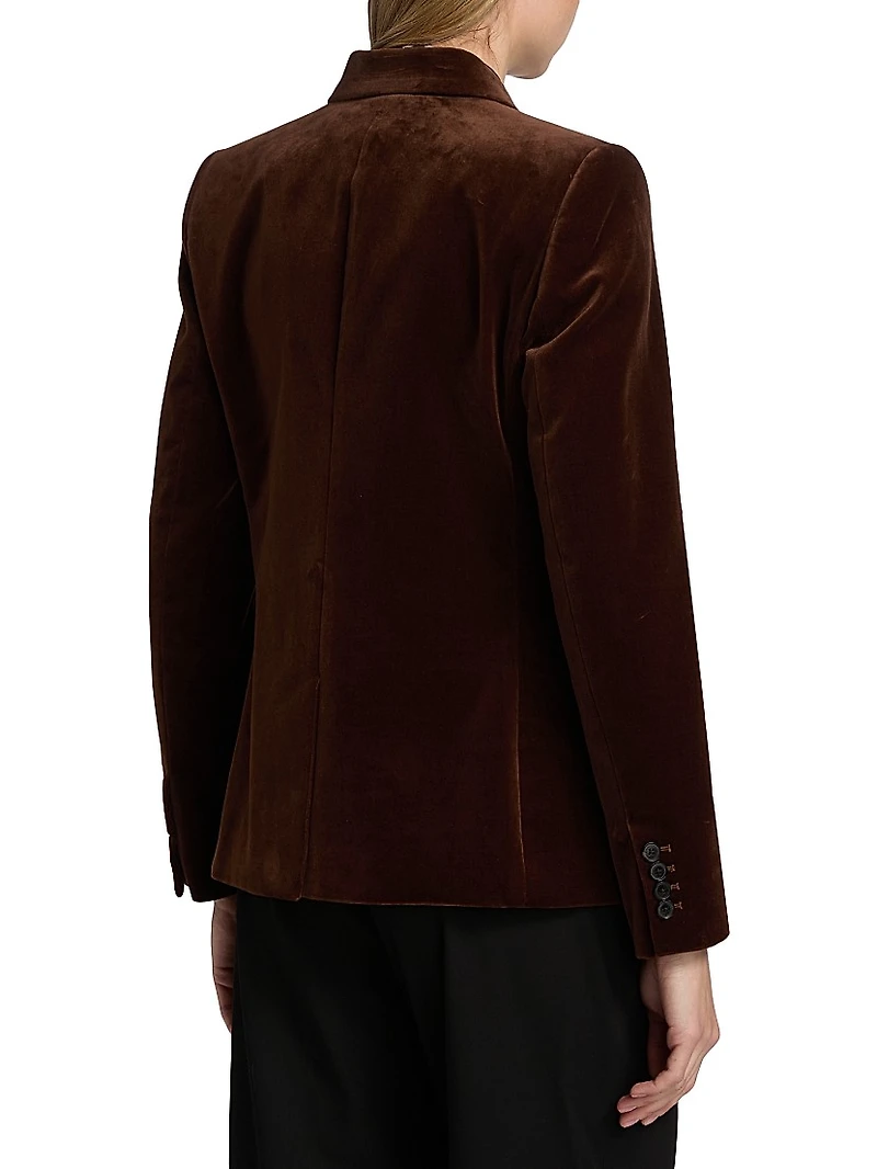Veda Stretch Velvet Tailored Jacket