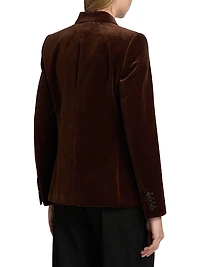 Veda Stretch Velvet Tailored Jacket