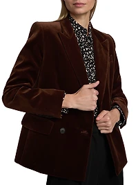 Veda Stretch Velvet Tailored Jacket