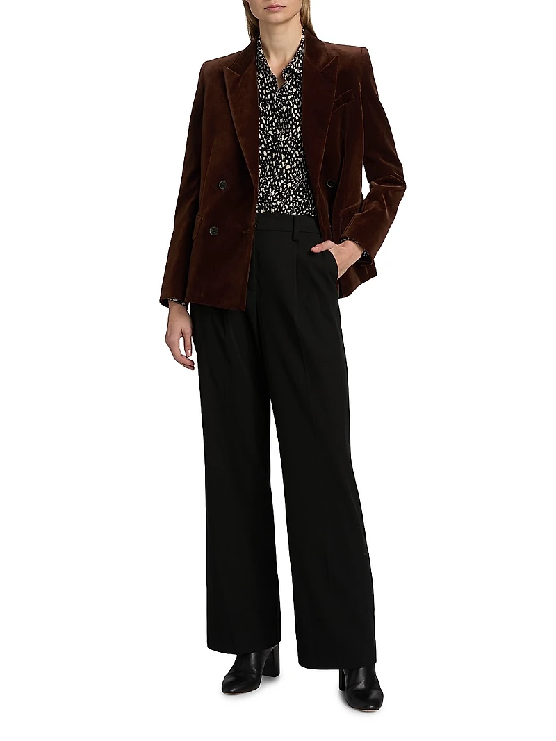 Veda Stretch Velvet Tailored Jacket