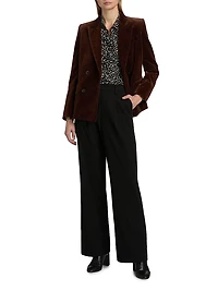 Veda Stretch Velvet Tailored Jacket