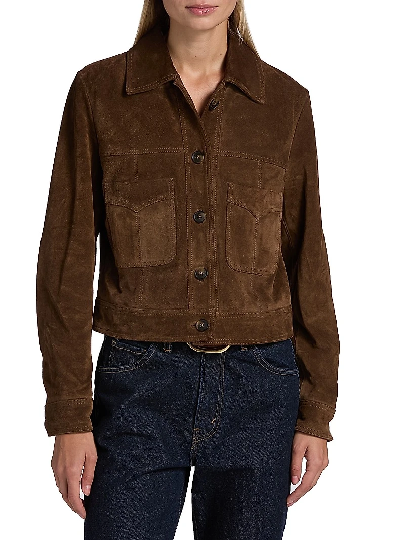 Susannah Suede Trucker Jacket