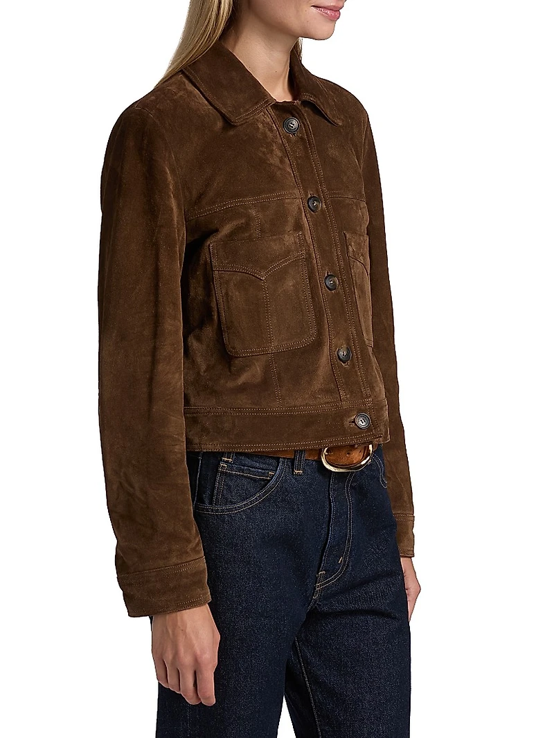 Susannah Suede Trucker Jacket