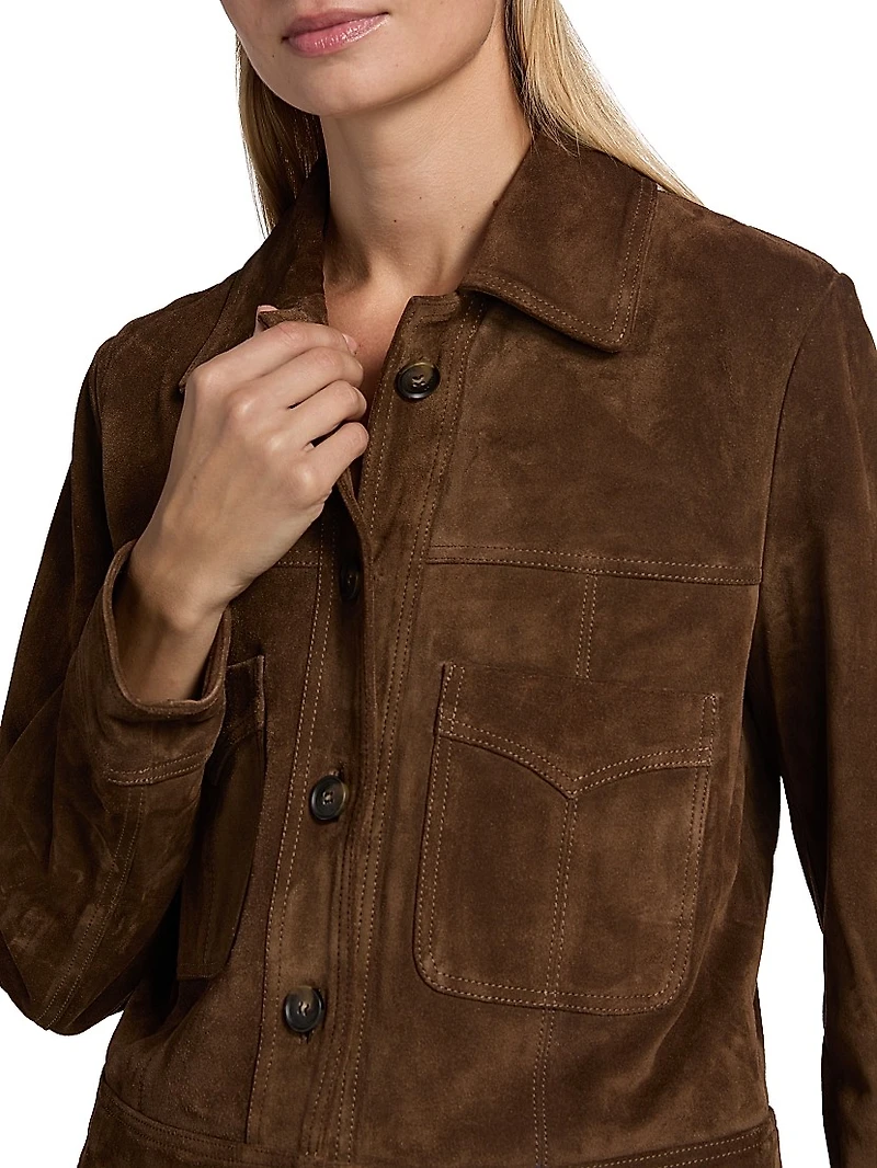 Susannah Suede Trucker Jacket