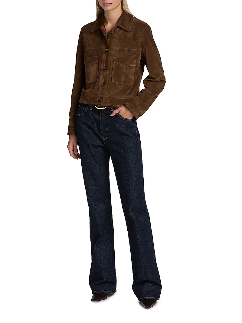Susannah Suede Trucker Jacket