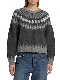 Alena Alpaca Fair Isle-Style Sweater