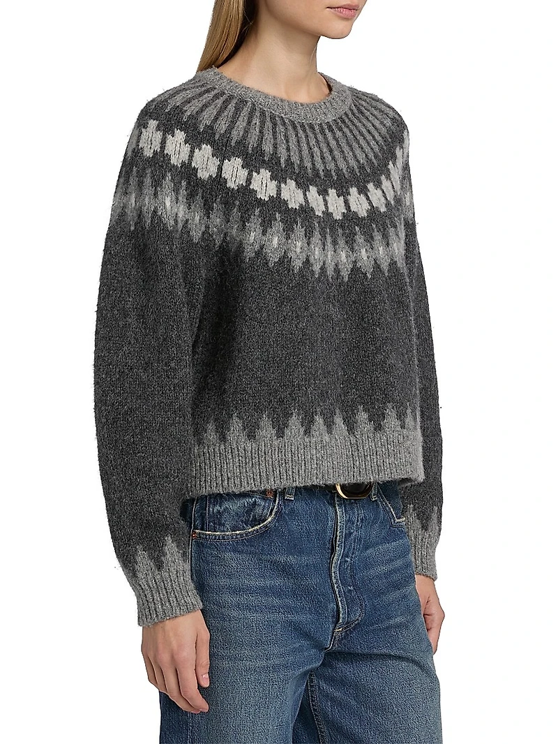 Alena Alpaca Fair Isle-Style Sweater