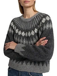 Alena Alpaca Fair Isle-Style Sweater