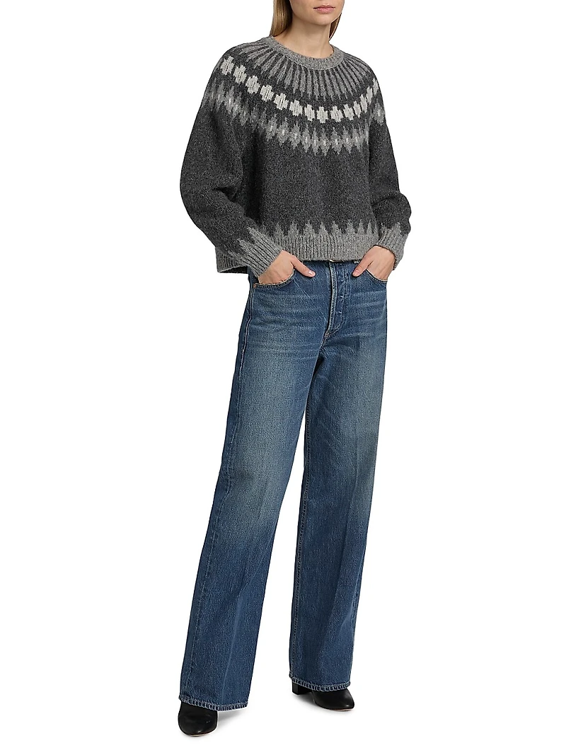 Alena Alpaca Fair Isle-Style Sweater